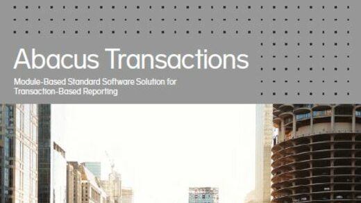 Abacus Transactions - Module-based Standard Software Solution for Transaction-based Reporting